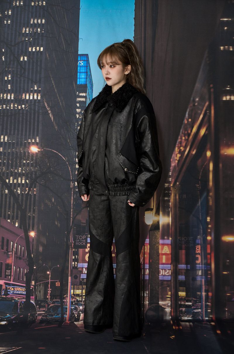 CRACK LEATHER BOOTS CUT PT (BLACK)
