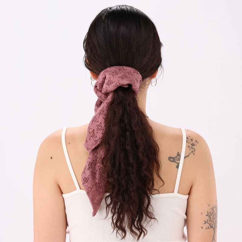 indi pink knit bandana
