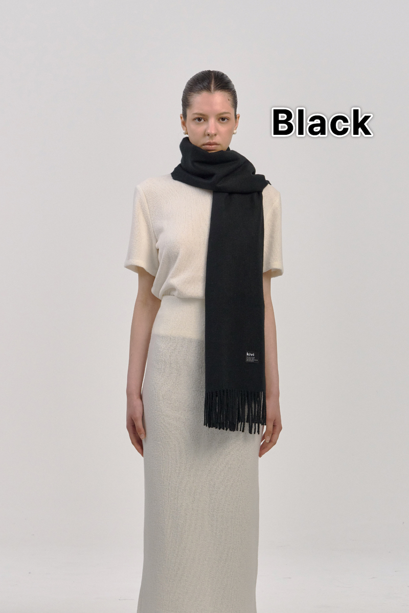 plain knit muffler scarf (12COLOR)