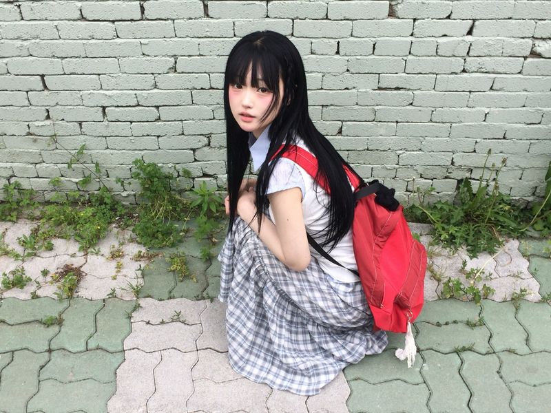 vintage two-tone backpack