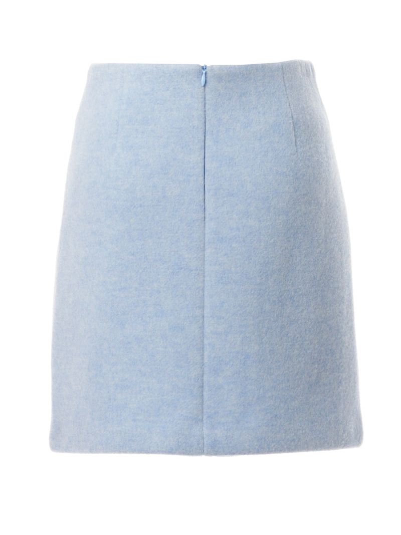 MARIE WOOL MINI SKIRT_SKY BLUE