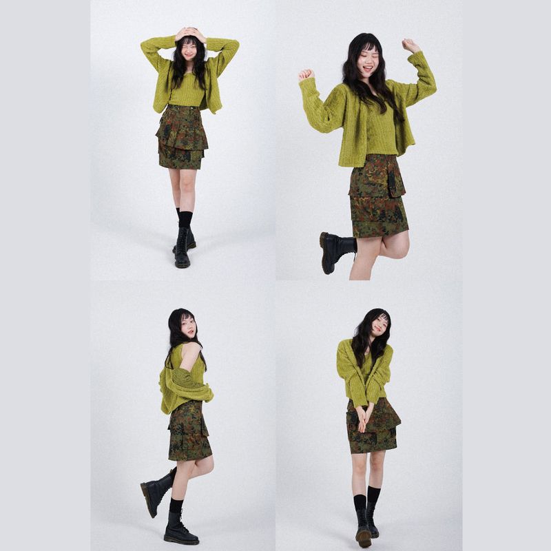 Vegan Alpaca Cardigan (Green)