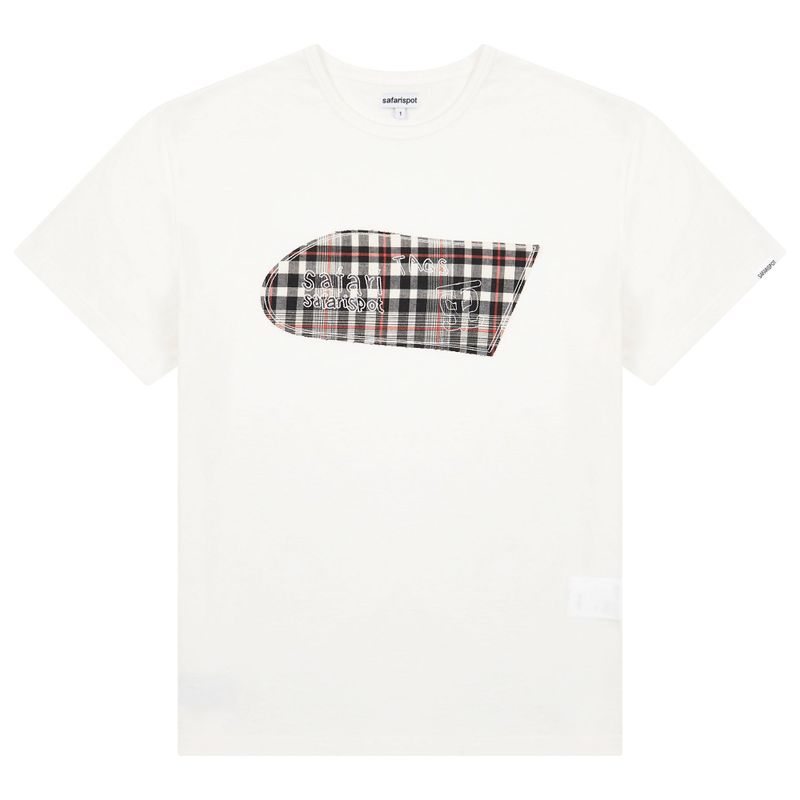  ROUX BASE SCHOOL EAT THE LAND CHECK TEE (BLACK)