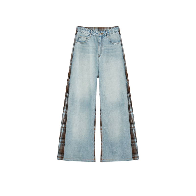 SAIANZI（サイアンズ）の「Plaid Baggy Jeans（Pants）」