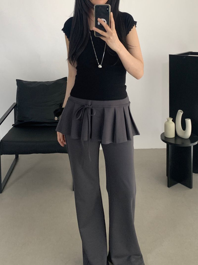ROIA(ロイア)の「Elliott pleated skirt elastic pants(Pants)」