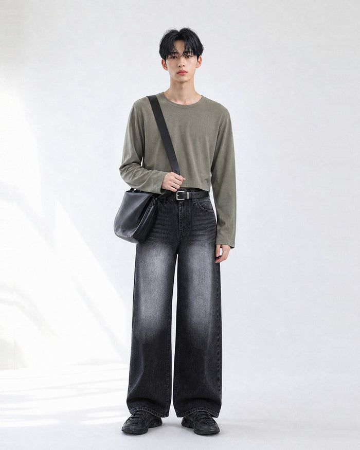 (UNISEX) Thunder Tin Wide Jeans