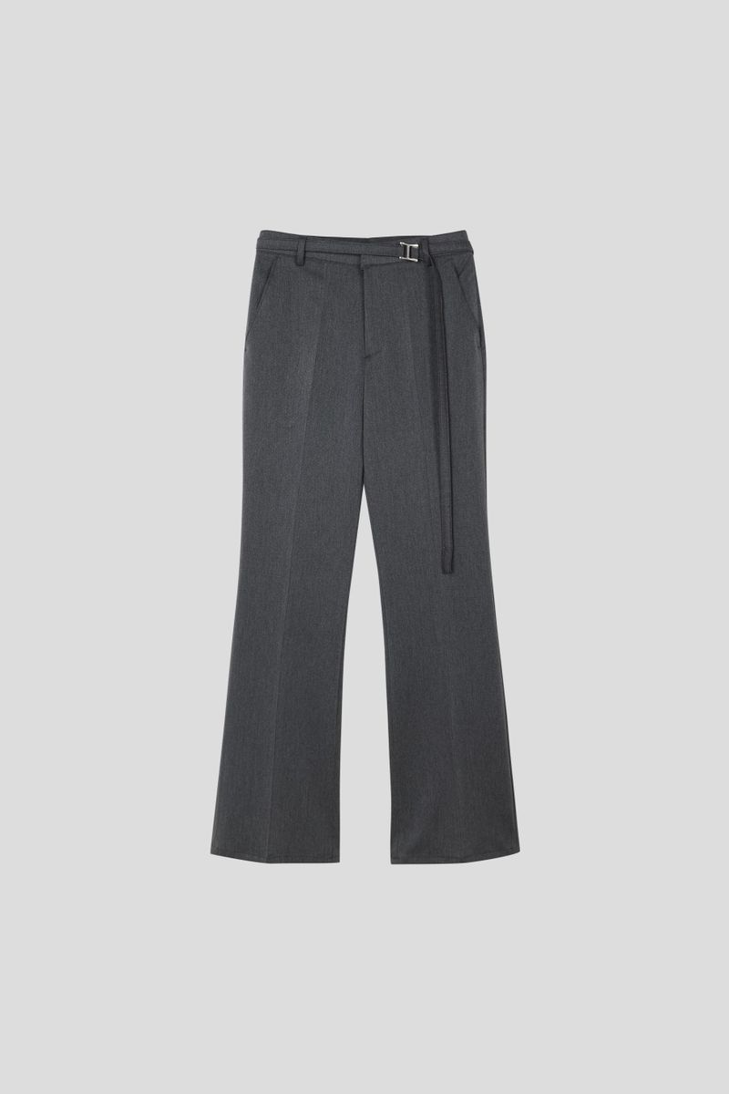 MG649 Belt Flared Fit Slacks (3 colors)