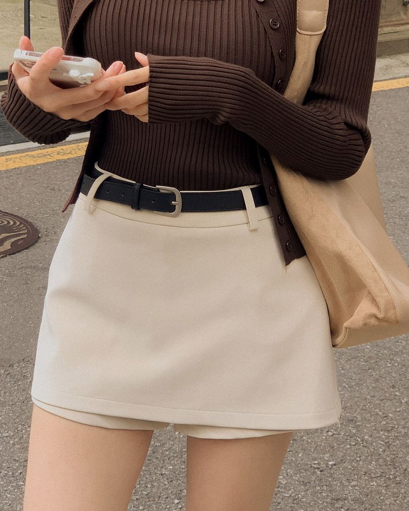  Benu Suede Skirt & Belt Set