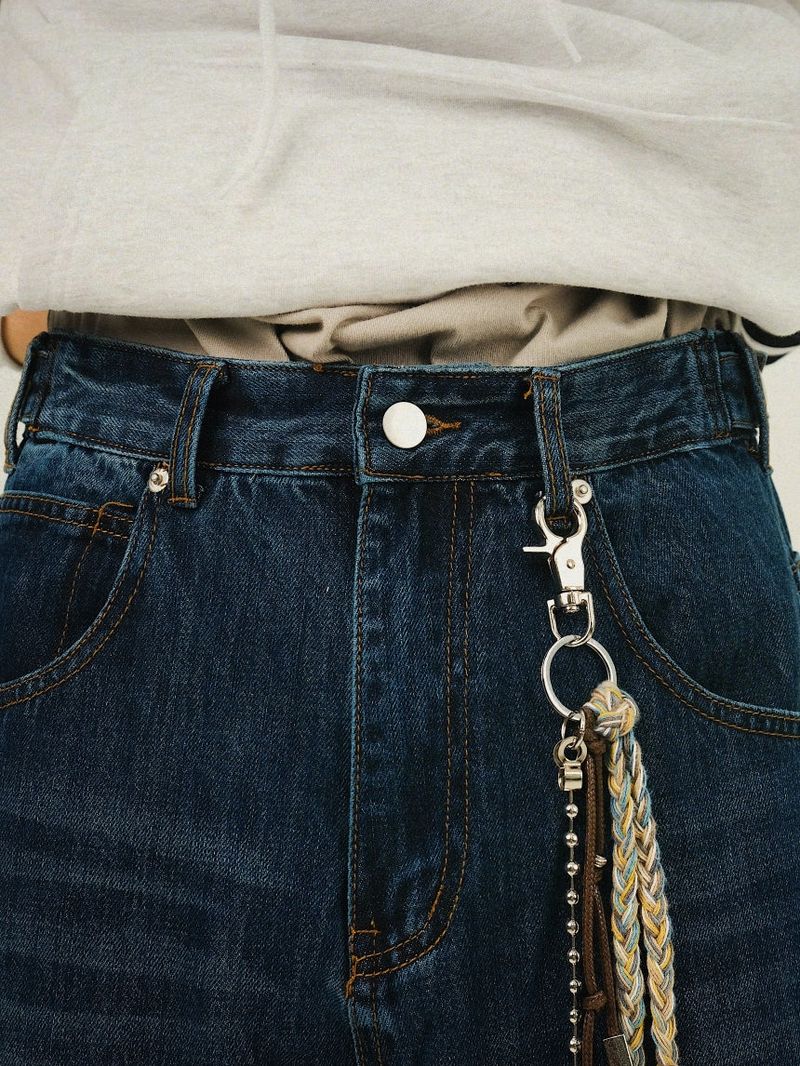 BD Side Button Balloon Denim Pants