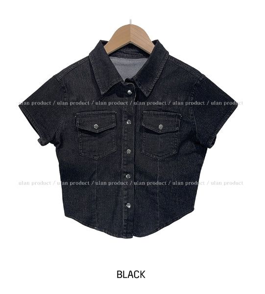 Our Washing Cropped Denim Shirt