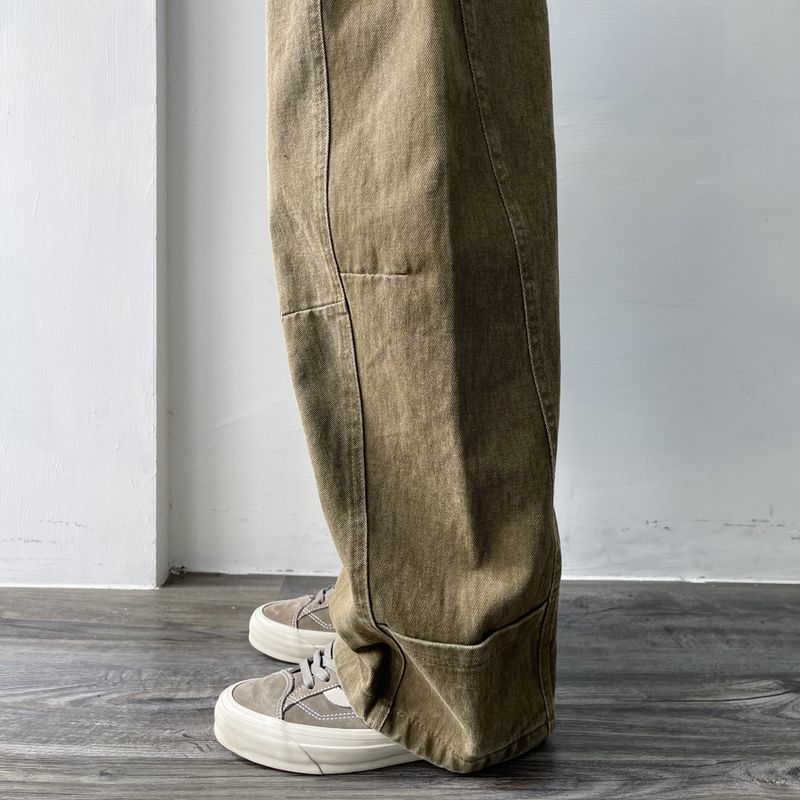 Washed Wide Denim Pants