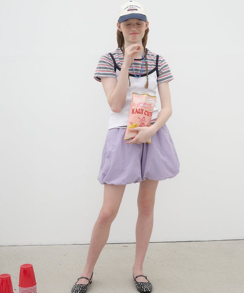 Nylon Balloon Shorts - Light Purple