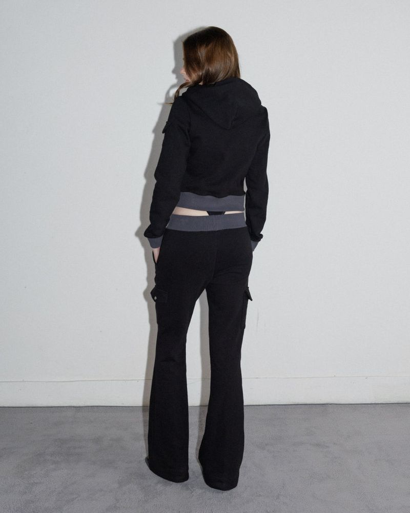 Bootcut Sweatpants Black x Charcoal