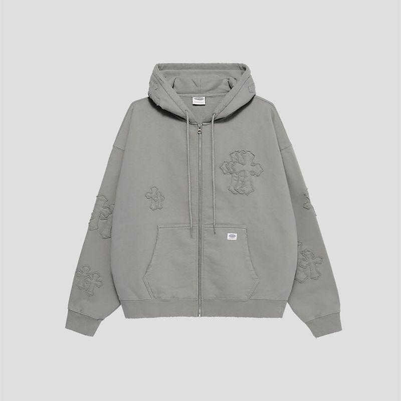 PARAGRAPH(パラグラフ)の「DESTROYED CROSS ZIP HOODIE(Tops)」