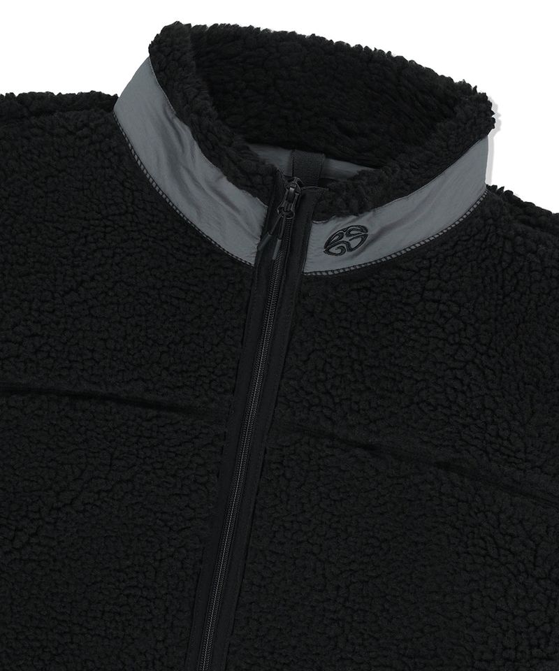 CURVED SHERPA FLEECE JACKET