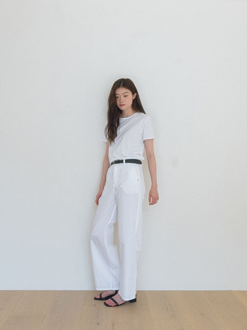 Relaxed Cotton Pants - Ivory