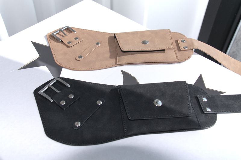 Pocket Suede Wide Leather Belt (2colors)