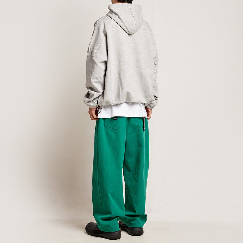 DAMP WIDE FIT ONE TUCK PANTS_GREEN