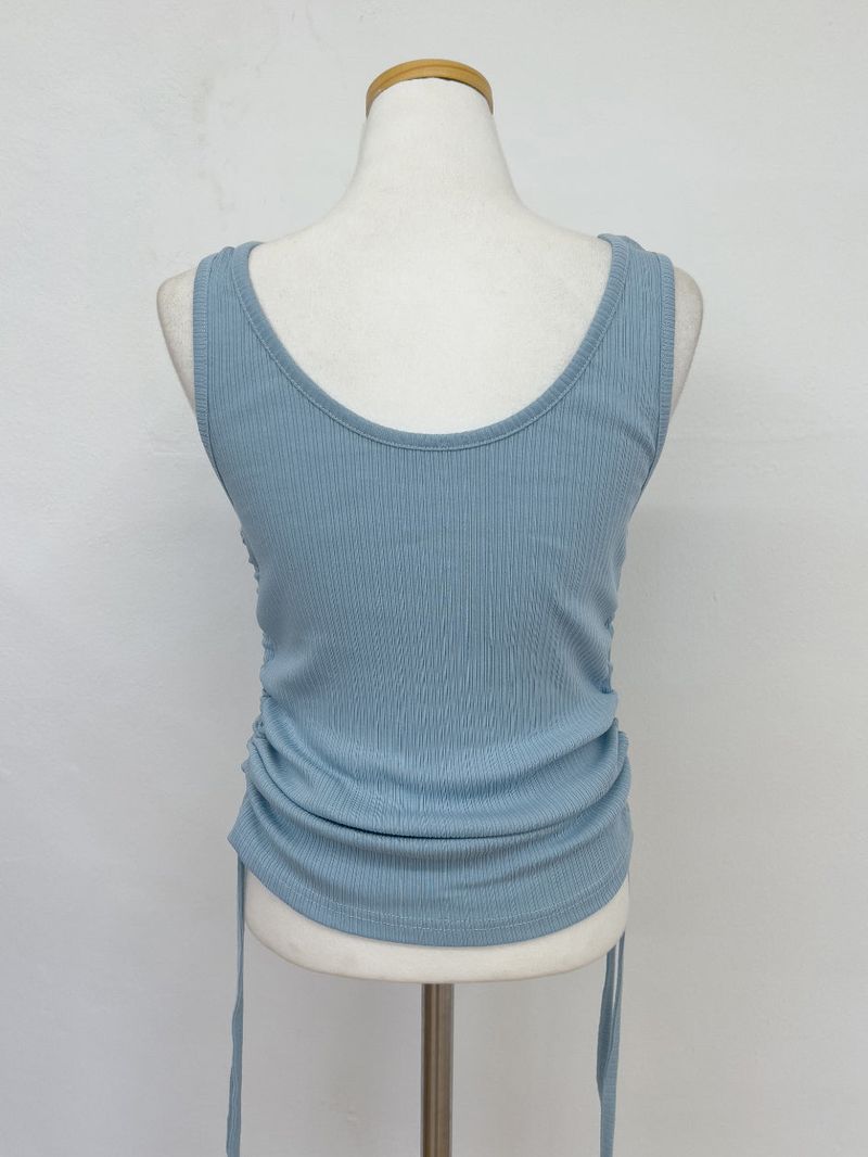 String U-Neck Sleeveless Top