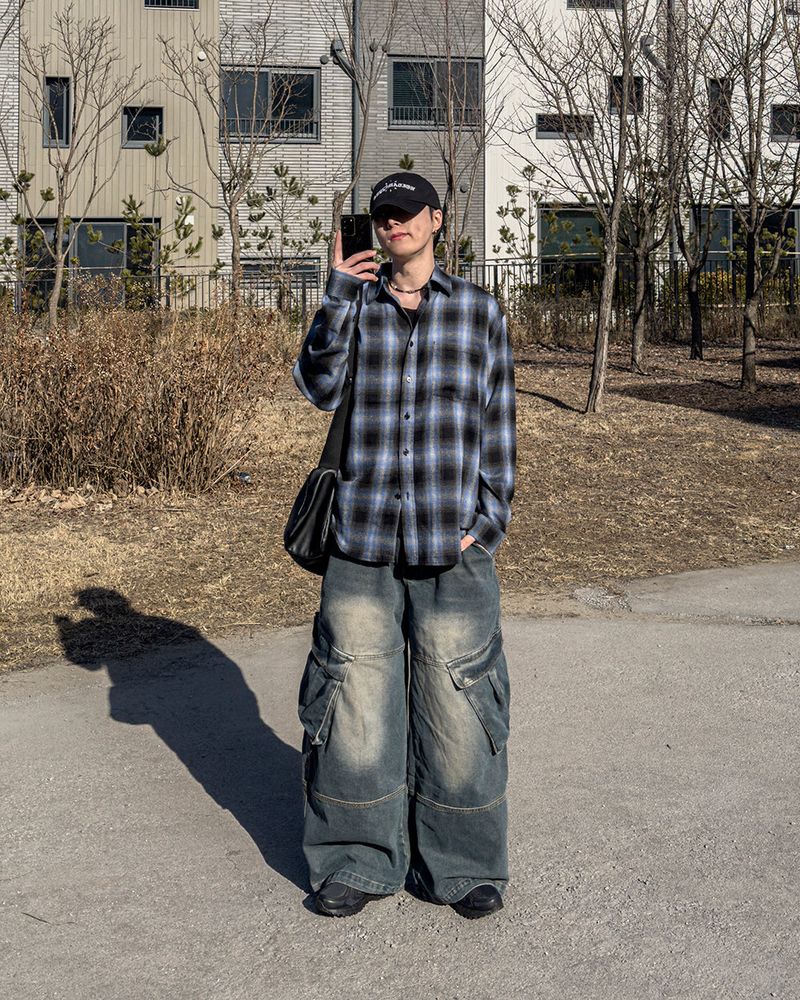 Mader Cut Cargo Denim Pants