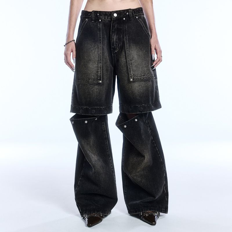 SAINT TWO-WAY JEANS_BLACK