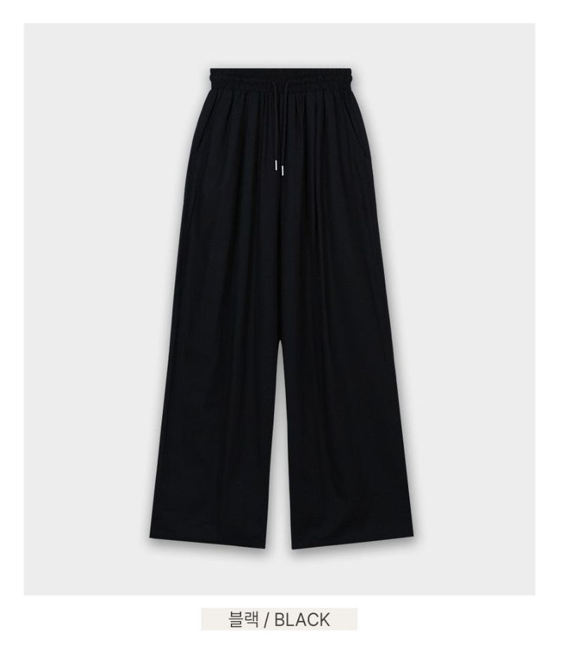 [MADE] Texture, Linen Pintack Wide Pants