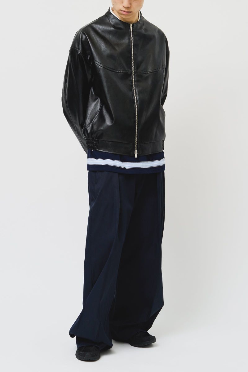 El Collarless Leather Jacket