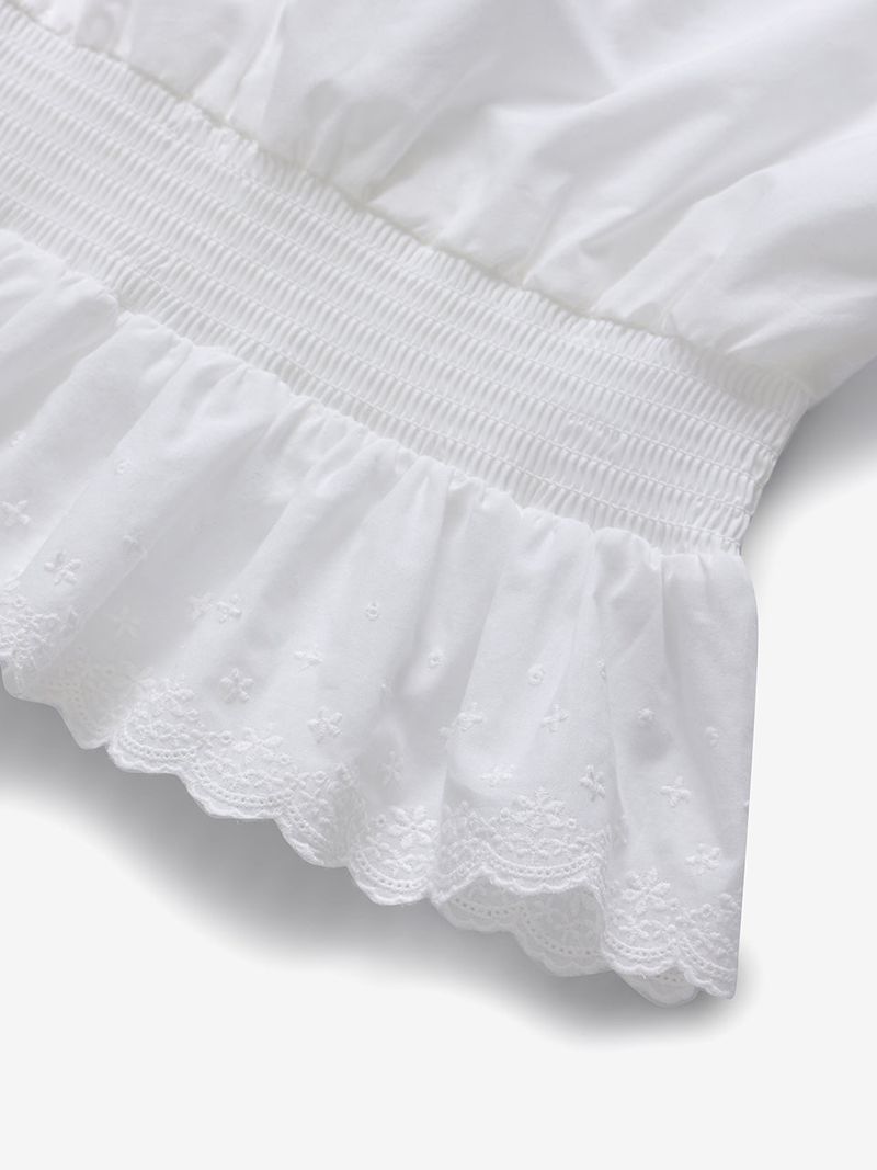 Drape lace blouse (Ivory)