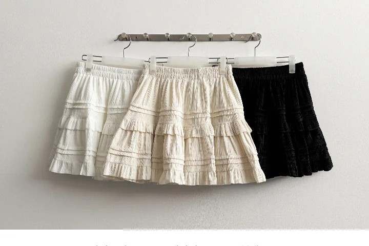 Ruffle Lace Miniskirt