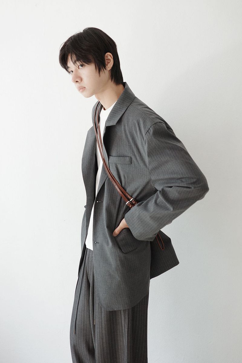 leather double strap bag
