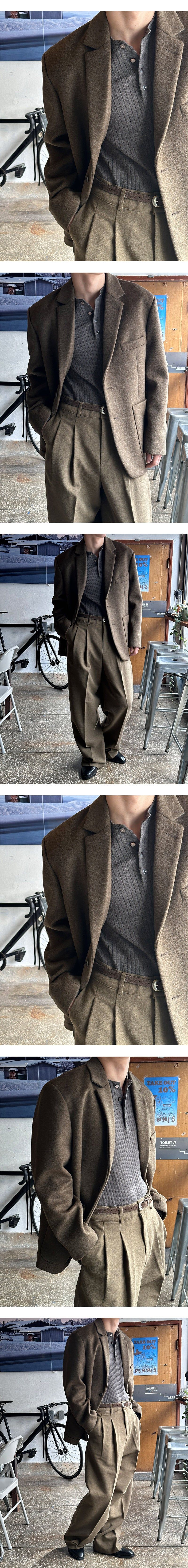 [Wool 80] Wool overfit blazer(3color)