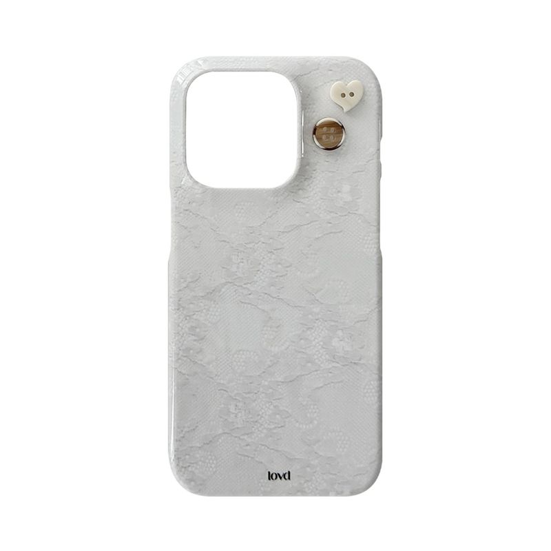 LOVD（ラブド）の「[MADE] VINTAGE BUTTON LACE PHONE CASE (glossy hard)（Smartphone Accessories）」