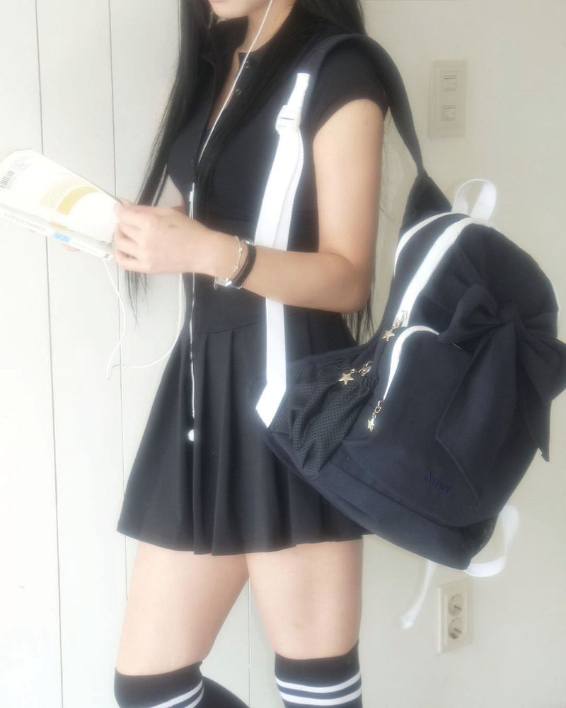 Soft Ribbon backpack _ Navy