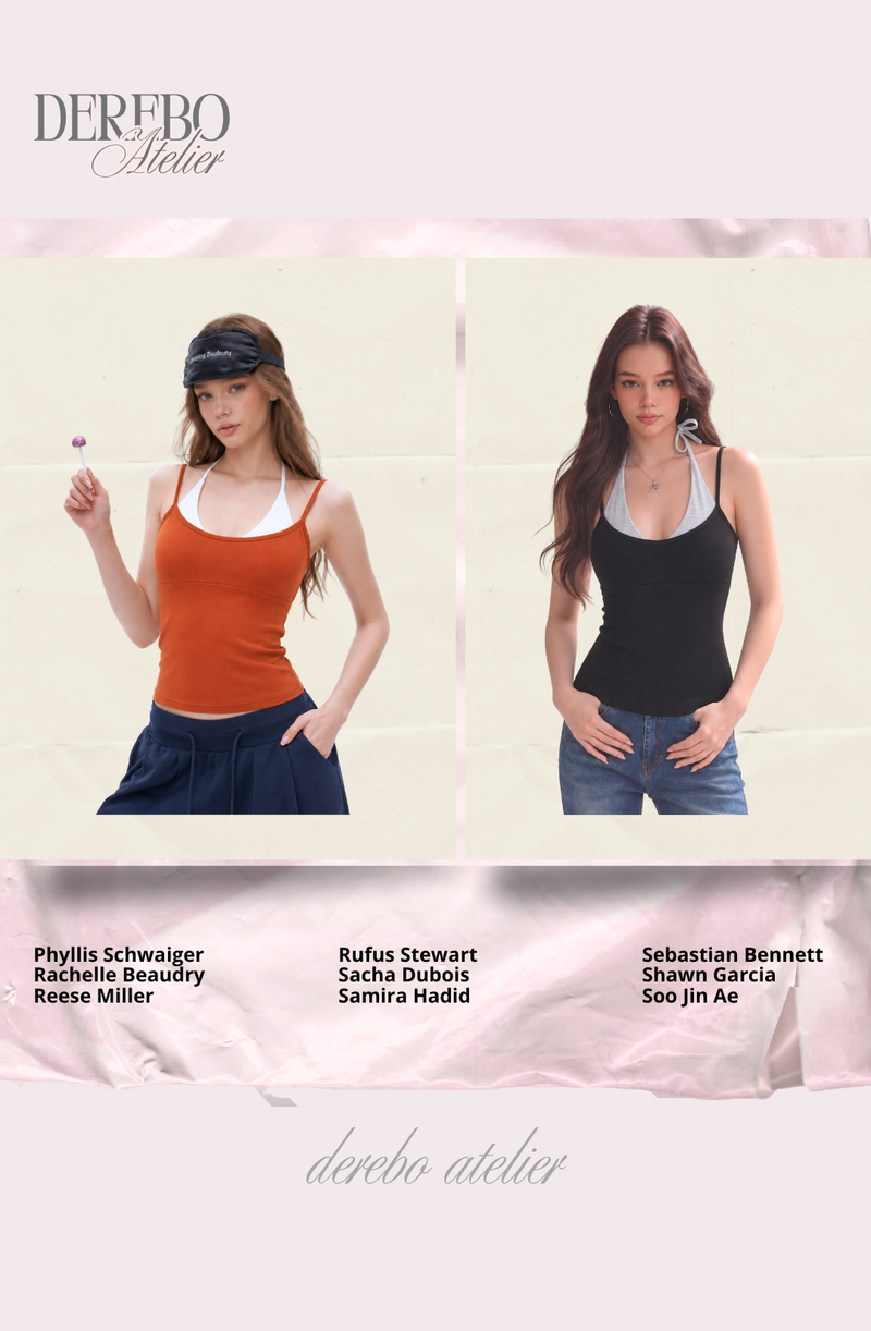 double halter pad sleeveless top