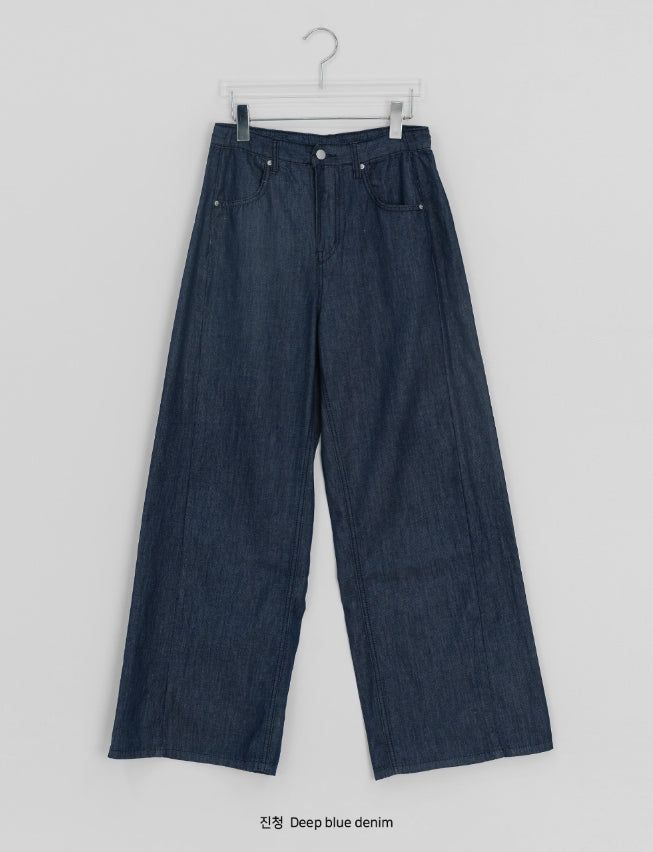 AC Non-Fade Summer Wide Denim Pants