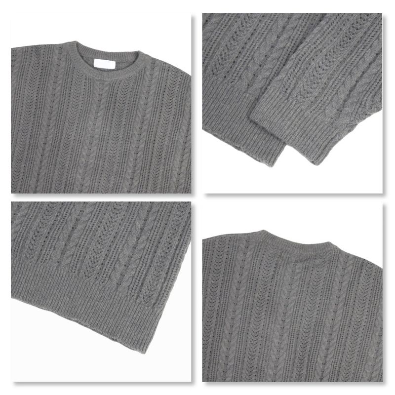 Oversized Cable-Knit Wool Sweater