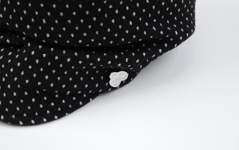 SOFIA CAP (POLKA DOT BLACK)
