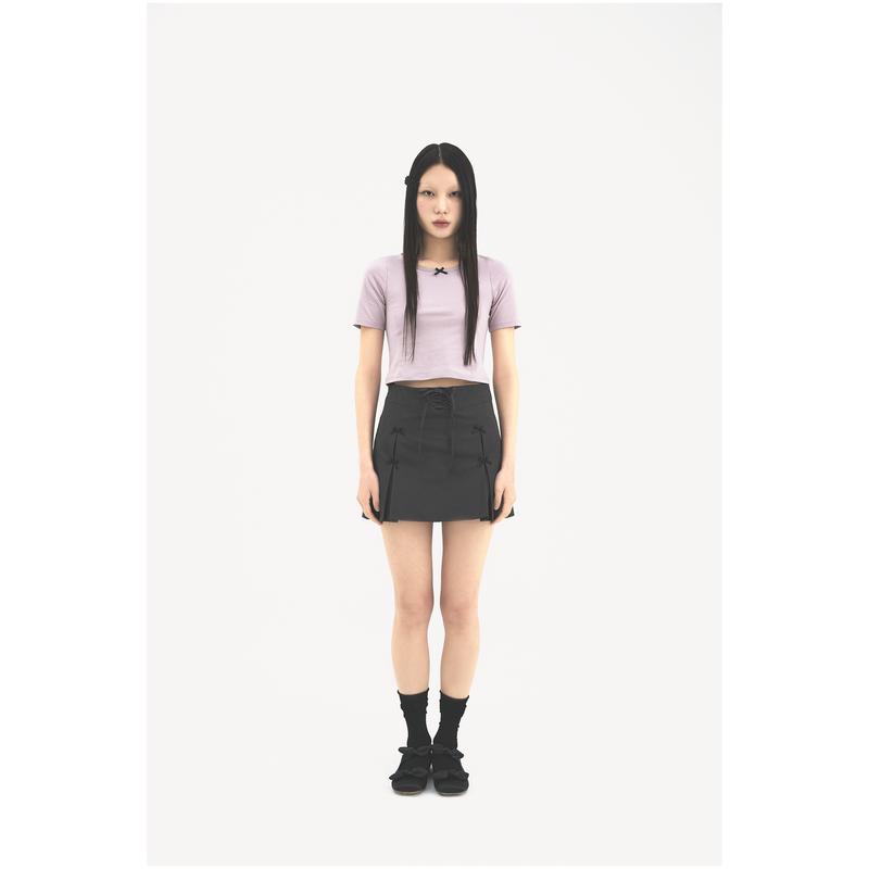 Ribbon pleats skirt