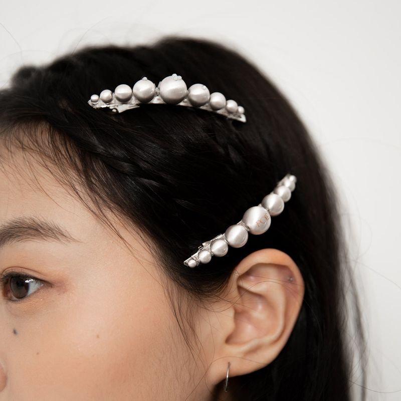 silver ball hairpin (2set)