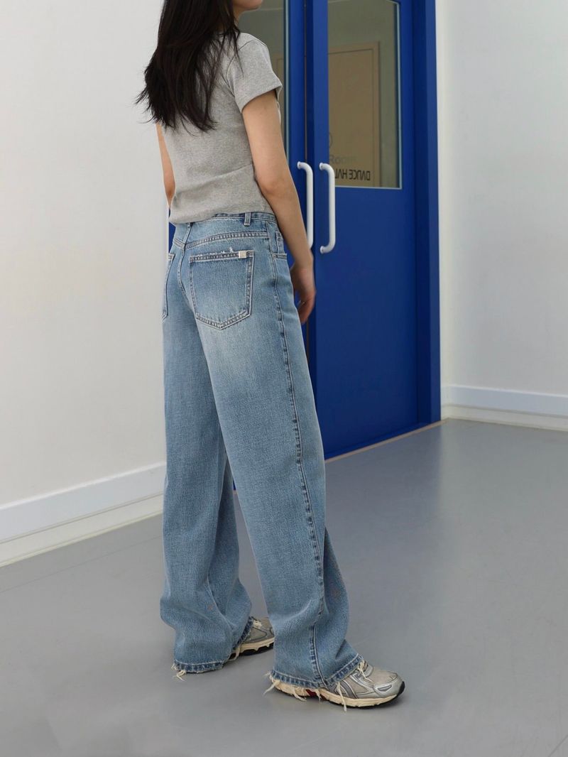 FRADE HEM SLIM WIDE DENIM code 26205