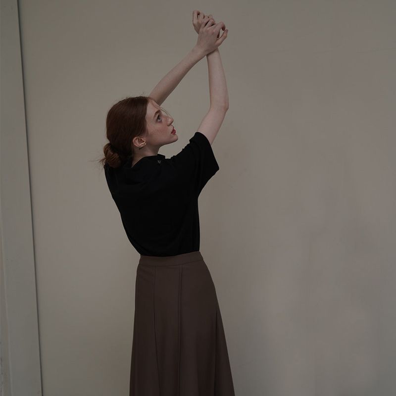 Brown Long Wrap Skirts