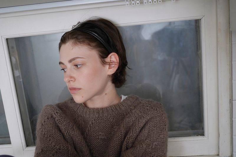Cozy cable knit_brown