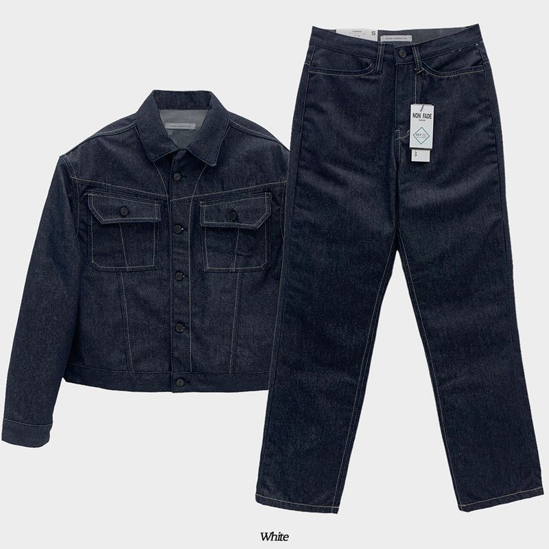 Rerap Non Fade Denim Stitch Jacket (2color)