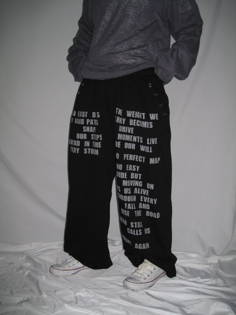 Lettering Eyelet Sweatpants(3c)