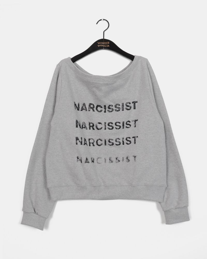 Nar off shoulder loose fit sweatshirt