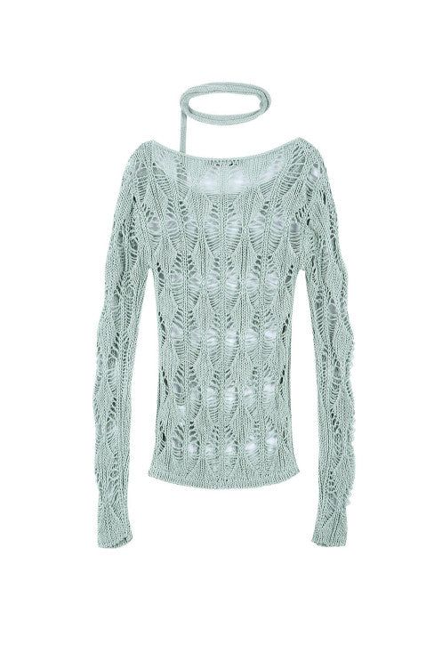 Scarf Set Knit Top (MINT)