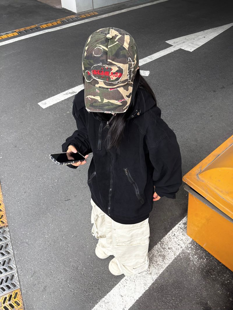 camo damage ball cap
