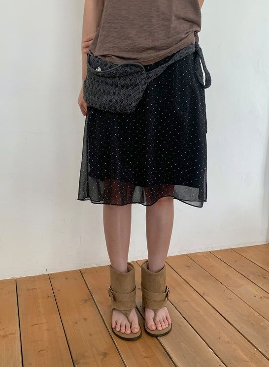BAON（バオン）の「Must Dot Banding Midi Skirt（Skirts）」