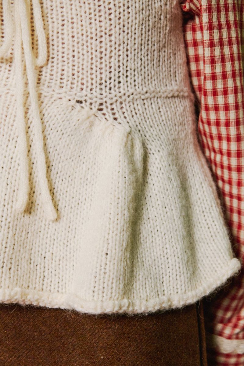 Ribbon Knit Bustier [Ivory]