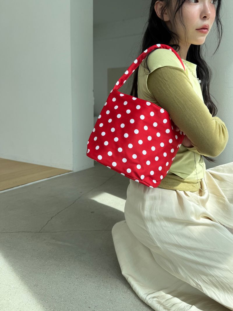 Square dot bag (red)